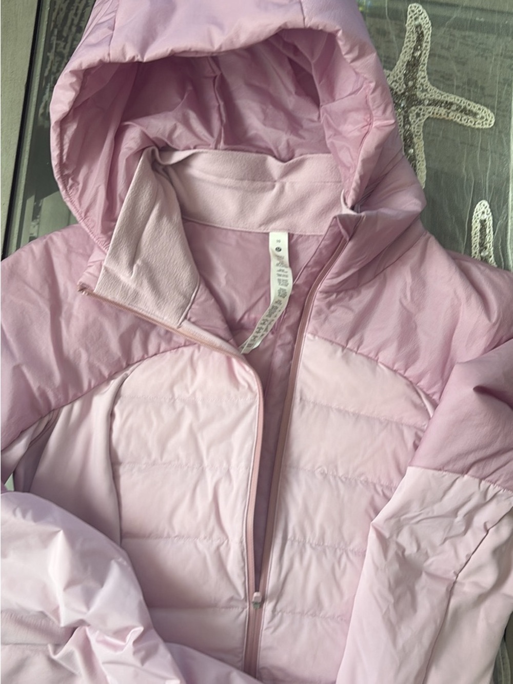 Light Pink Women's Insulated Hooded Jacket - Picture 2 of 7
